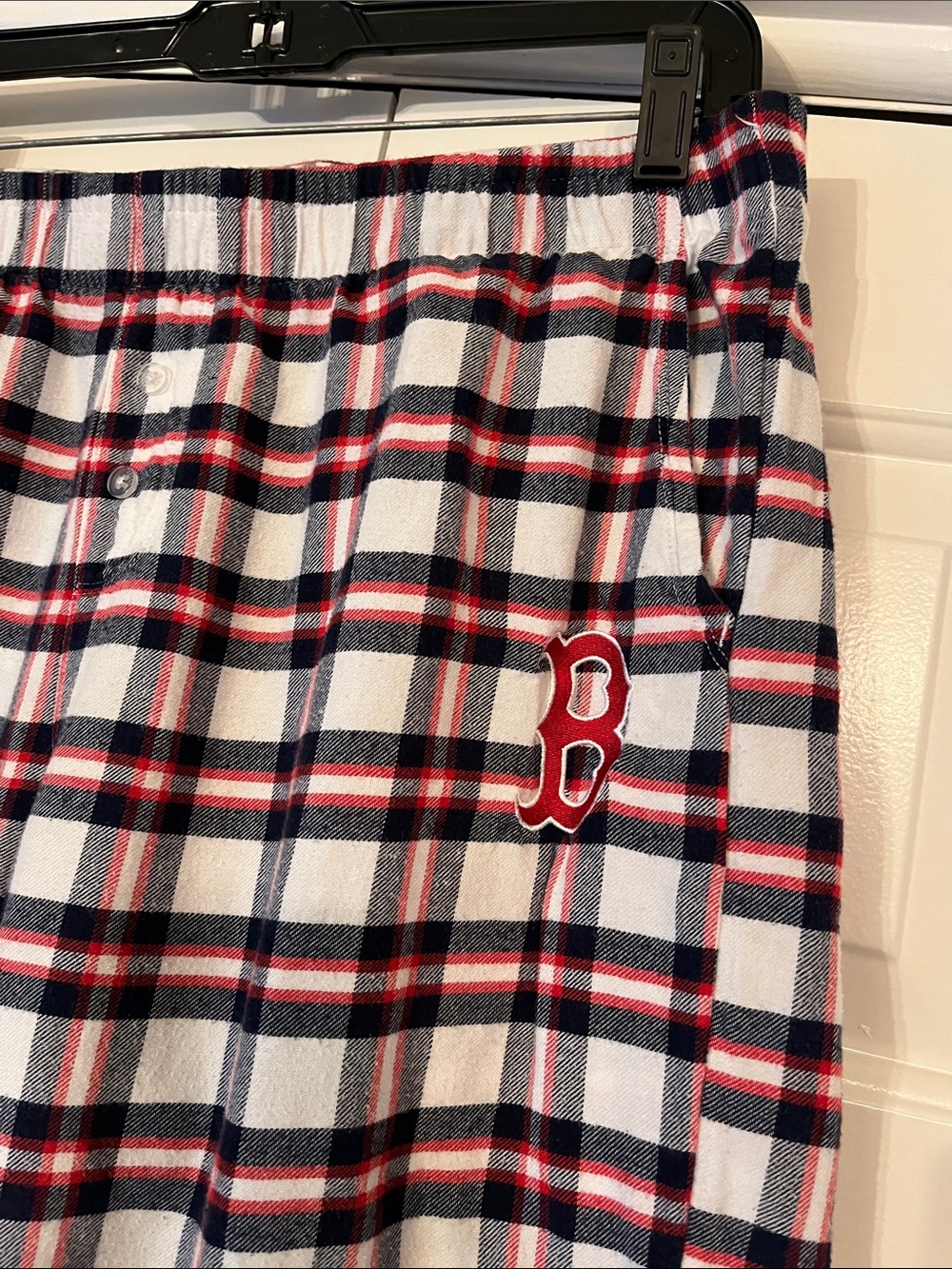 Men's MLB Boston Red Sox plaid flannel pajama pants